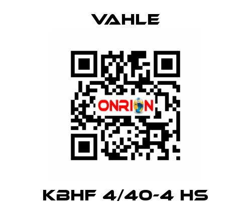 KBHF 4/40-4 HS Vahle