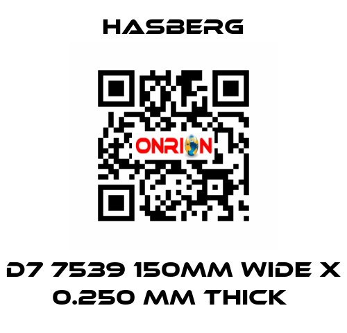 D7 7539 150MM WIDE X 0.250 MM THICK  Hasberg