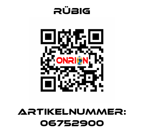 Artikelnummer: 06752900 Rübig