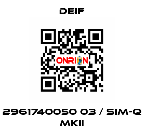 2961740050 03 / SIM-Q MKII Deif