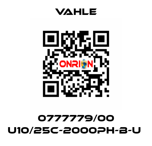 0777779/00 U10/25C-2000PH-B-U  Vahle