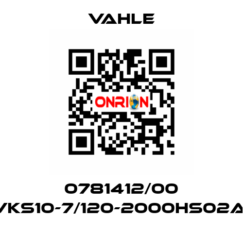 0781412/00 VKS10-7/120-2000HS02A  Vahle