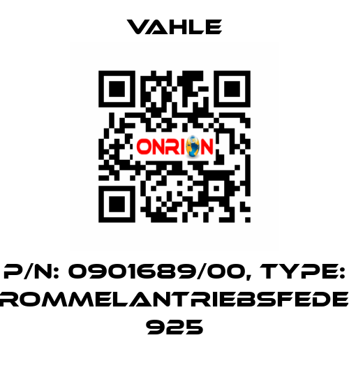 P/n: 0901689/00, Type: TROMMELANTRIEBSFEDER 925 Vahle