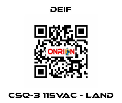 CSQ-3 115VAC - Land Deif