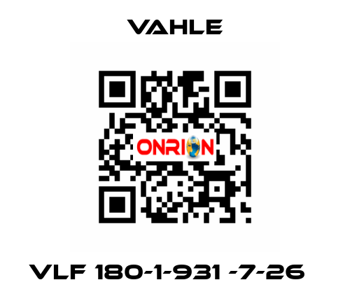 VLF 180-1-931 -7-26   Vahle