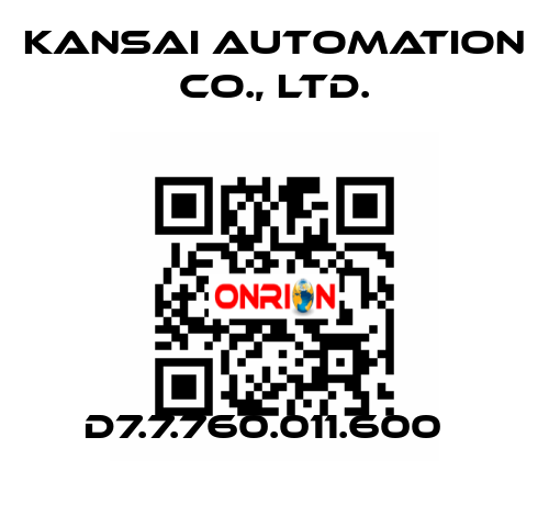 D7.7.760.011.600   KANSAI Automation Co., Ltd.