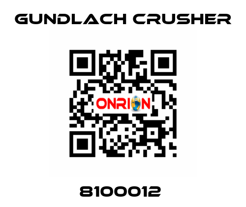 8100012  Gundlach Crusher