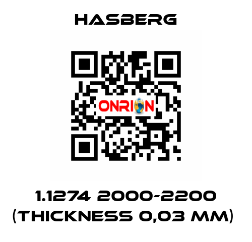 1.1274 2000-2200 (thickness 0,03 mm)  Hasberg