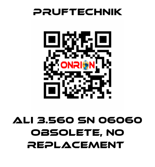 ALI 3.560 sn 06060 Obsolete, no replacement  Pruftechnik