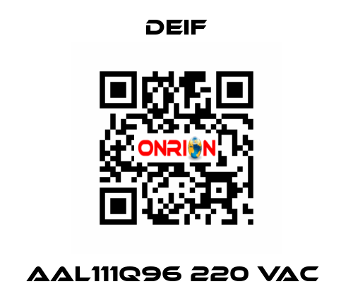 AAL111Q96 220 VAC  Deif