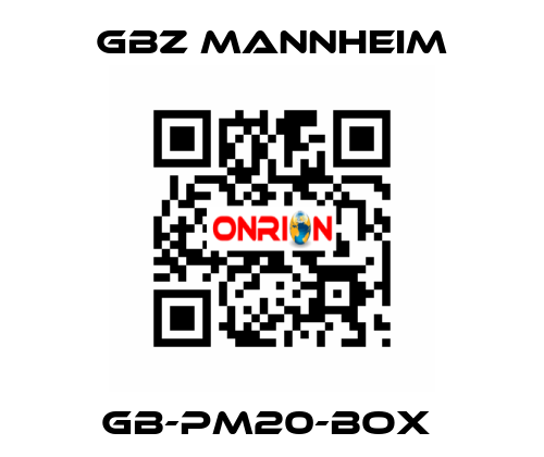 GB-PM20-Box  GBZ MANNHEIM