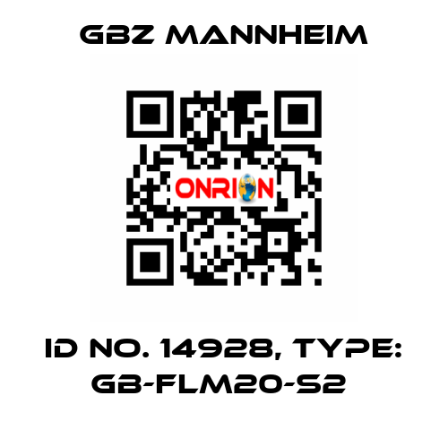 Id No. 14928, Type: GB-FLM20-S2  GBZ MANNHEIM