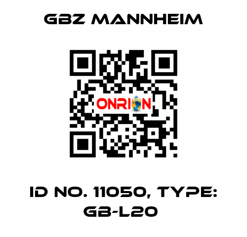 Id No. 11050, Type: GB-L20  GBZ MANNHEIM