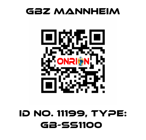 Id No. 11199, Type: GB-SS1100  GBZ MANNHEIM