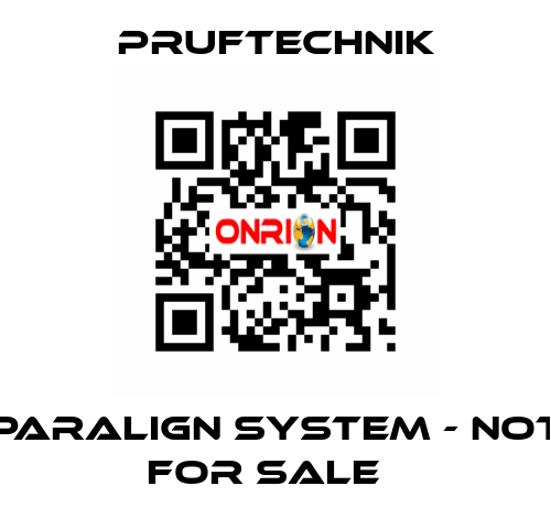 PARALIGN system - not for sale   Pruftechnik