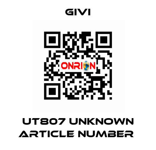 UT807 unknown article number  Givi