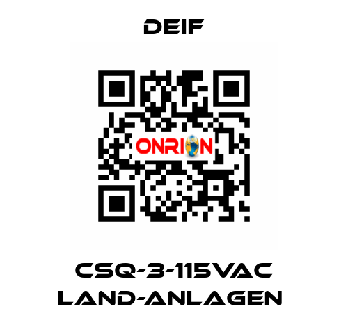 CSQ-3-115VAC Land-Anlagen  Deif