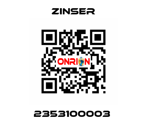 2353100003  Zinser