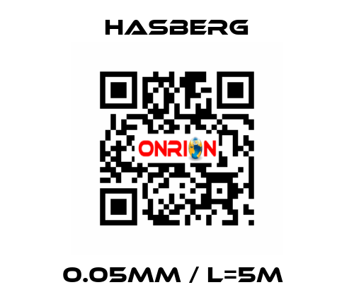 0.05mm / L=5m  Hasberg