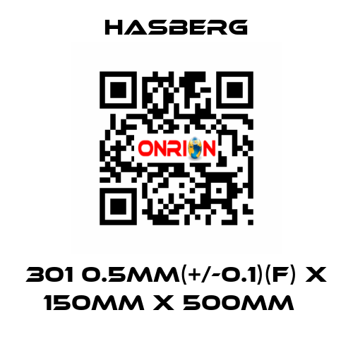 301 0.5mm(+/-0.1)(F) x 150mm x 500mm   Hasberg