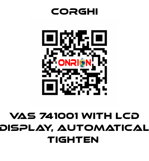 VAS 741001 with LCD display, automatical tighten  Corghi