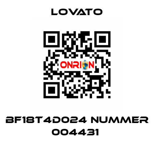 BF18T4D024 NUMMER 004431  Lovato