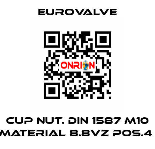 CUP NUT. DIN 1587 M10 MATERIAL 8.8VZ POS.4  Eurovalve