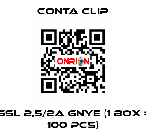 SSL 2,5/2A GNYE (1 box = 100 pcs) Conta Clip