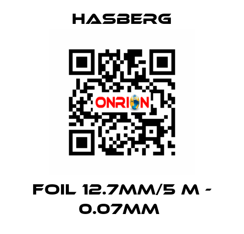 foil 12.7mm/5 m - 0.07mm  Hasberg