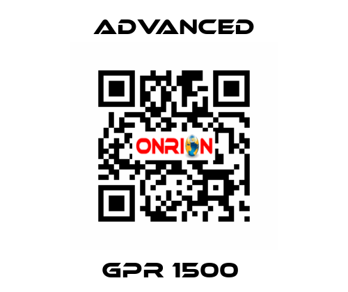 GPR 1500  Advanced