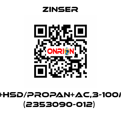 BD+HSD/Propan+AC,3-100mm (2353090-012)  Zinser