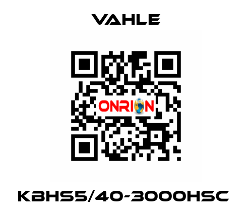 KBHS5/40-3000HSC  Vahle