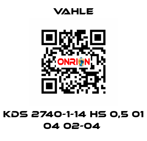 KDS 2740-1-14 HS 0,5 01 04 02-04  Vahle