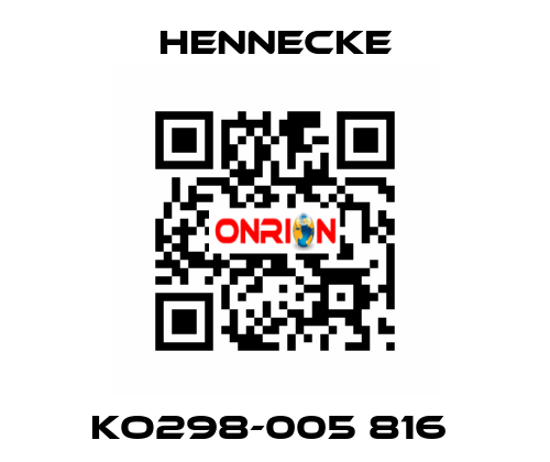 KO298-005 816  Hennecke