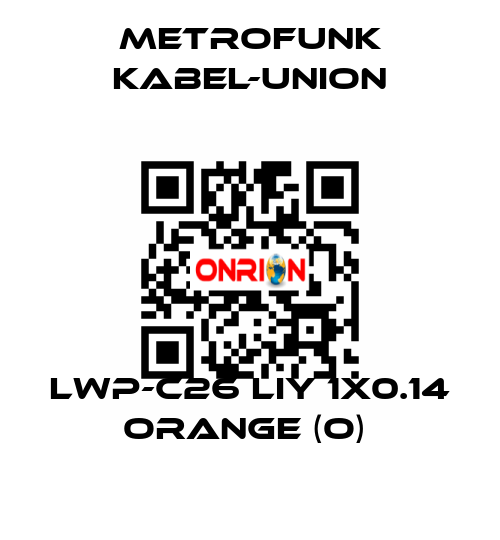  LWP-C26 LIY 1x0.14 orange (O)  METROFUNK KABEL-UNION