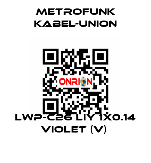 LWP-C26 LIY 1x0.14 violet (V)  METROFUNK KABEL-UNION