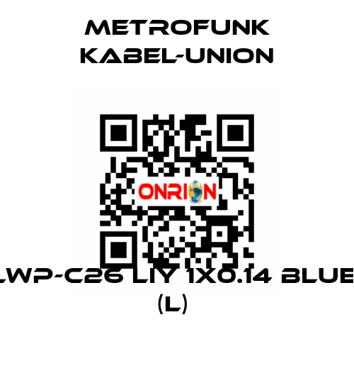 LWP-C26 LIY 1x0.14 blue  (L)  METROFUNK KABEL-UNION