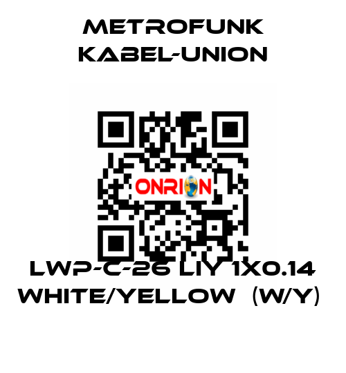 LWP-C-26 LIY 1x0.14 white/yellow  (W/Y)  METROFUNK KABEL-UNION