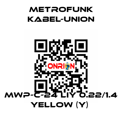 MWP-C-24 LIY 0.22/1.4 yellow (Y)  METROFUNK KABEL-UNION