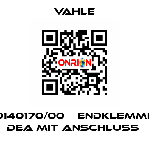 0140170/00    ENDKLEMME DEA MIT ANSCHLUSS  Faba