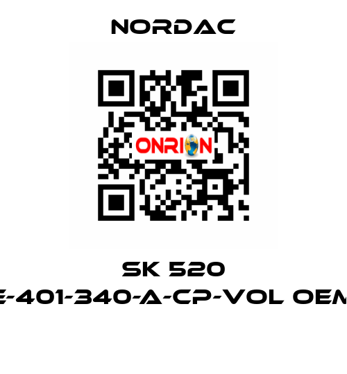 SK 520 E-401-340-A-CP-VOL OEM  NORDAC