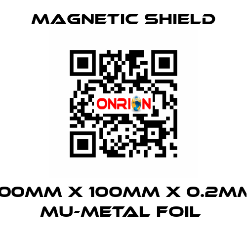 100mm x 100mm x 0.2mm Mu-metal Foil  Magnetic Shield