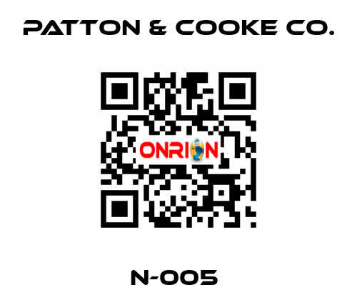 N-005  Patton & Cooke Co.