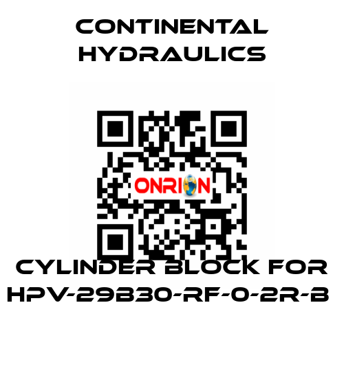 cylinder block for HPV-29B30-RF-0-2R-B  Continental Hydraulics