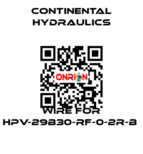 wire for HPV-29B30-RF-0-2R-B  Continental Hydraulics