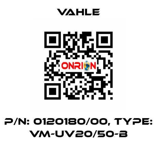 P/n: 0120180/00, Type: VM-UV20/50-B Vahle