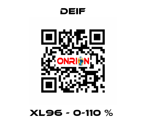 XL96 - 0-110 %  Deif