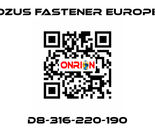 D8-316-220-190 Dzus Fastener Europe