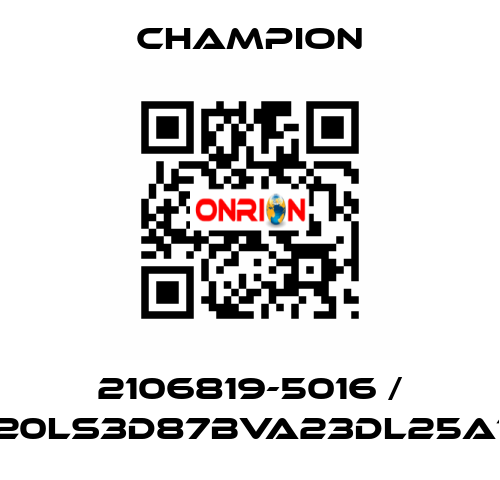 2106819-5016 / G20LS3D87BVA23DL25A10 Champion