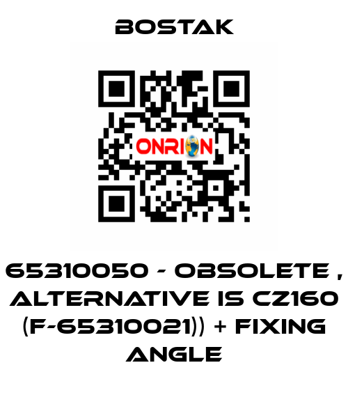 65310050 - obsolete , alternative is CZ160 (F-65310021)) + fixing angle Bostak